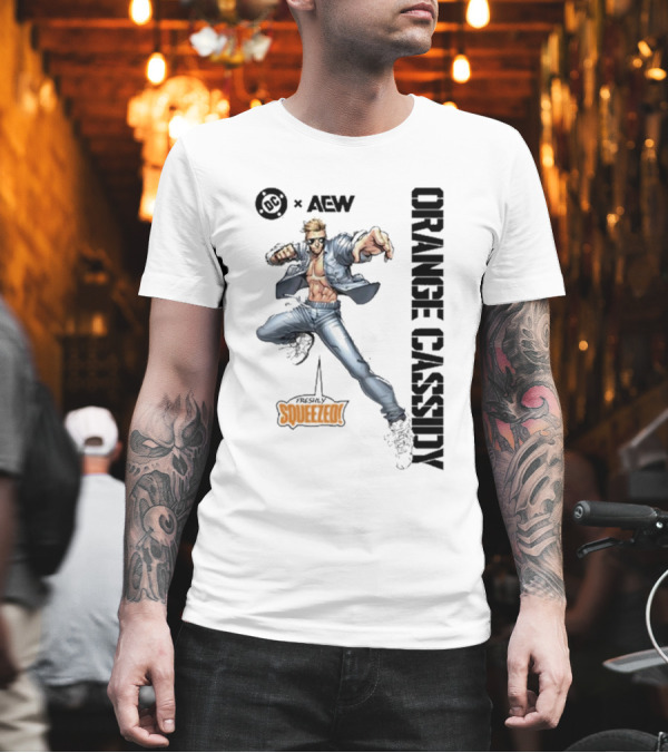 Freshly Squeezed Orange Cassidy AEW DC Collaboration T-Shirt