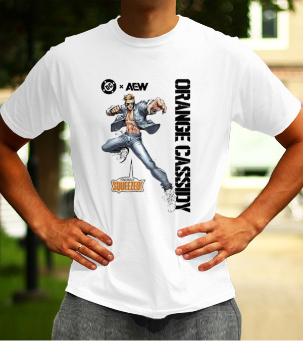 Freshly Squeezed Orange Cassidy AEW DC Collaboration T-Shirt