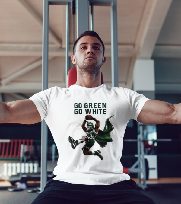 Michigan State Spartans Go Green Go White Football Mascot 2025 T-Shirt