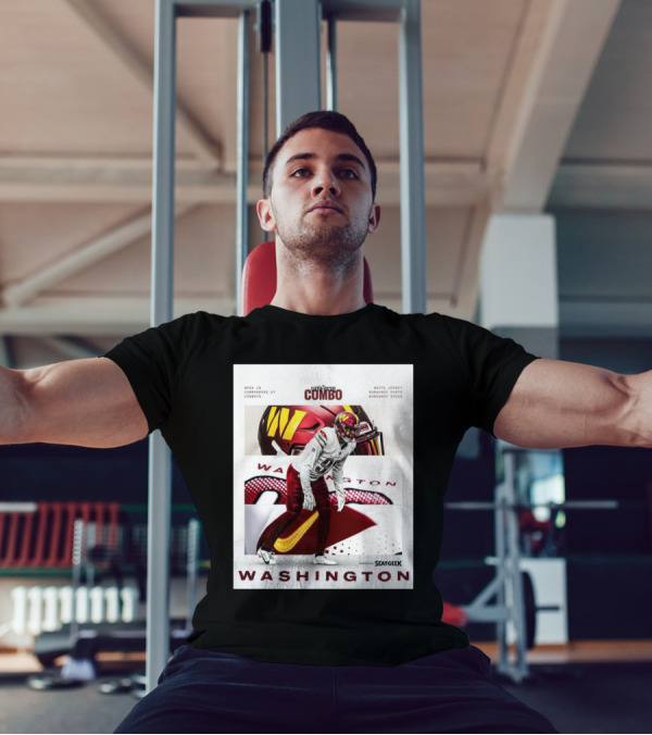 Washington Commanders At Cowboys Week 18 White Jersey Burgundy Pants Burgundy Socks Combo T-Shirt