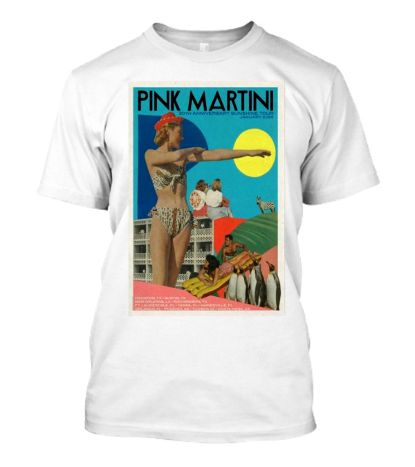 Pink Martini 30th Anniversary Sunshine Tour January 2025 Orpheum Theater New Orleans LA T-Shirt