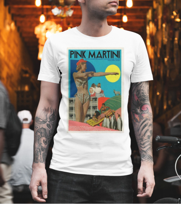 Pink Martini 30th Anniversary Sunshine Tour January 2025 Orpheum Theater New Orleans LA T-Shirt