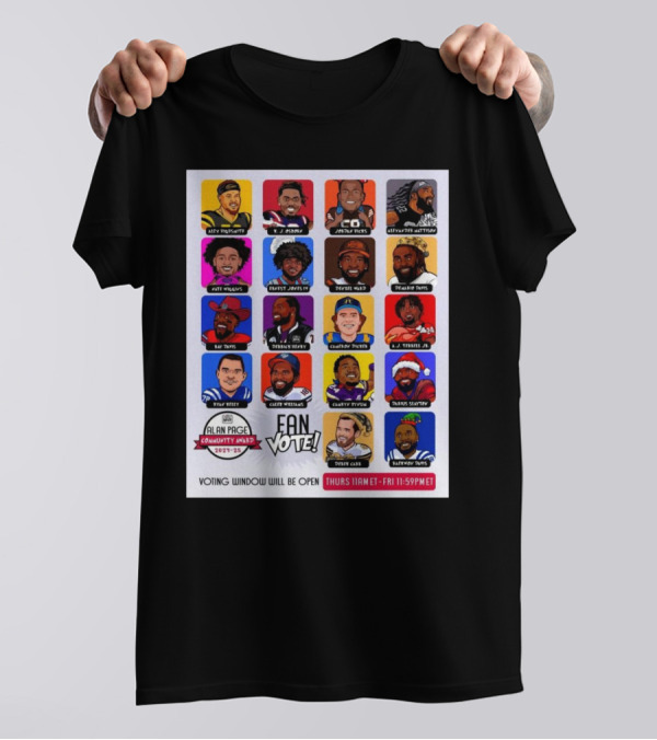 Alan Page Community Award 2024-25 Fan Vote Alex Highsmith K.J. Osborn Jordan Hicks Alexander Mattison T-Shirt