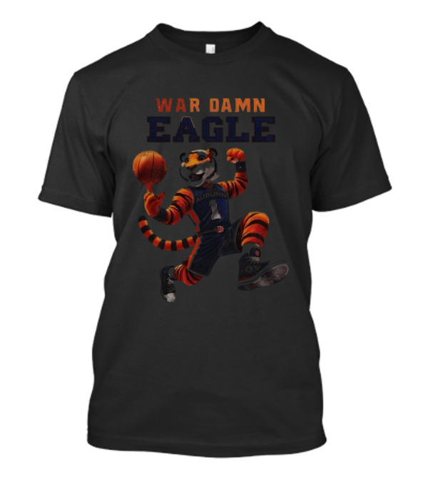 NCAA Auburn Tigers War Damn Eagle Tiger Mascot Basketball 2025 T-Shirt