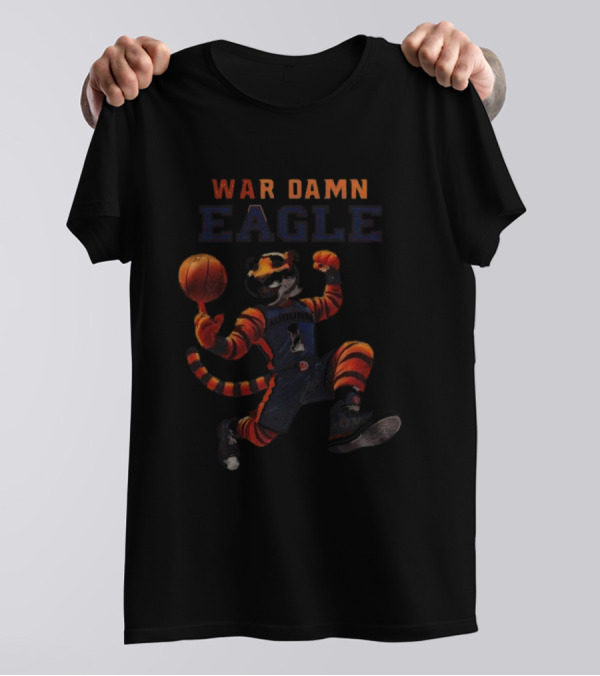 NCAA Auburn Tigers War Damn Eagle Tiger Mascot Basketball 2025 T-Shirt