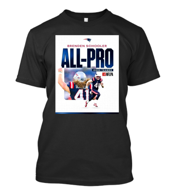 Brenden Schooler All-Pro Core Teamer NFLPA New England Patriots 2 Years In A Row T-Shirt
