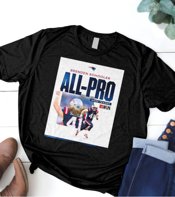 Brenden Schooler All-Pro Core Teamer NFLPA New England Patriots 2 Years In A Row T-Shirt