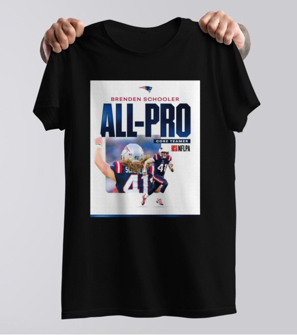 Brenden Schooler All-Pro Core Teamer NFLPA New England Patriots 2 Years In A Row T-Shirt