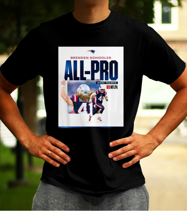 Brenden Schooler All-Pro Core Teamer NFLPA New England Patriots 2 Years In A Row T-Shirt