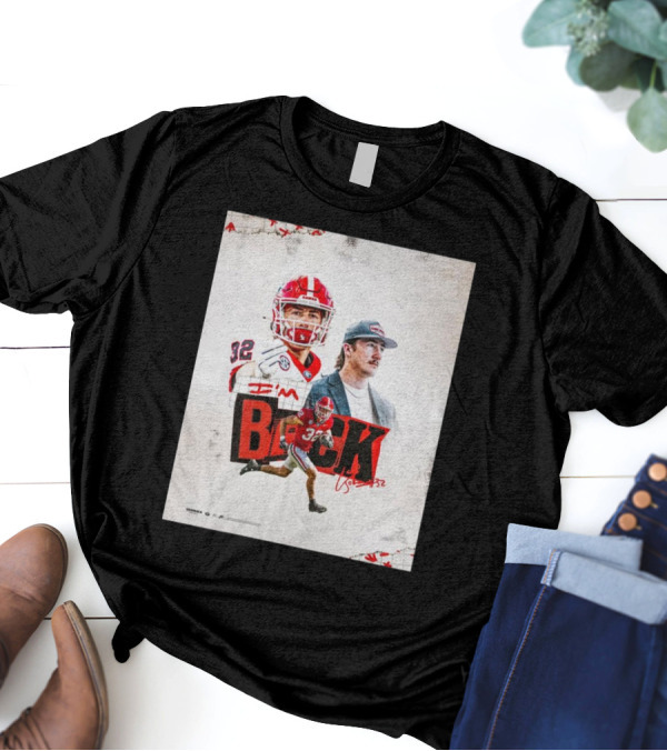 Georgia Bulldogs NCAA Cash Jones I’m Back Last Lap Signature 32 T-Shirt
