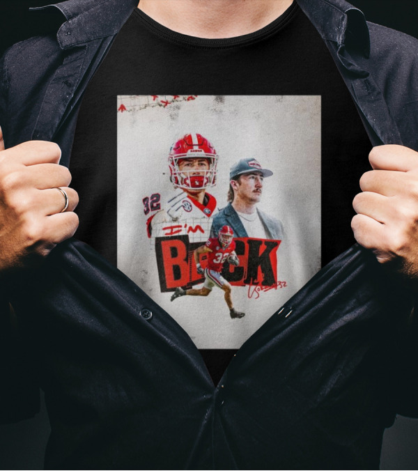 Georgia Bulldogs NCAA Cash Jones I’m Back Last Lap Signature 32 T-Shirt