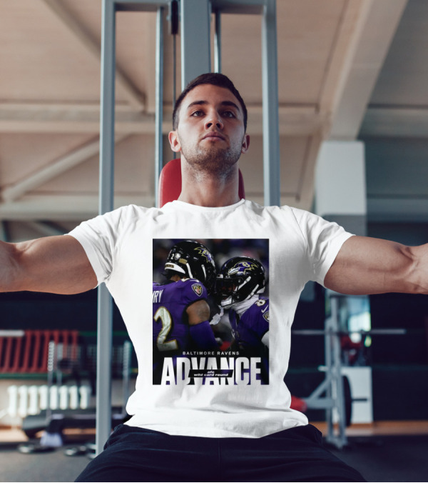 Baltimore Ravens Advance AFC Wild Card Round Victory ESPN T-Shirt
