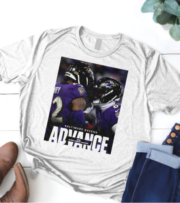 Baltimore Ravens Advance AFC Wild Card Round Victory ESPN T-Shirt