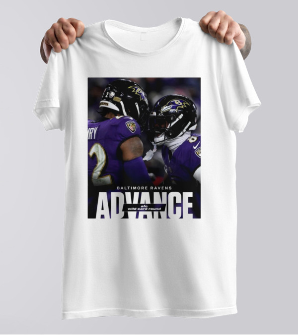 Baltimore Ravens Advance AFC Wild Card Round Victory ESPN T-Shirt