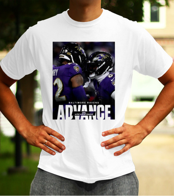 Baltimore Ravens Advance AFC Wild Card Round Victory ESPN T-Shirt