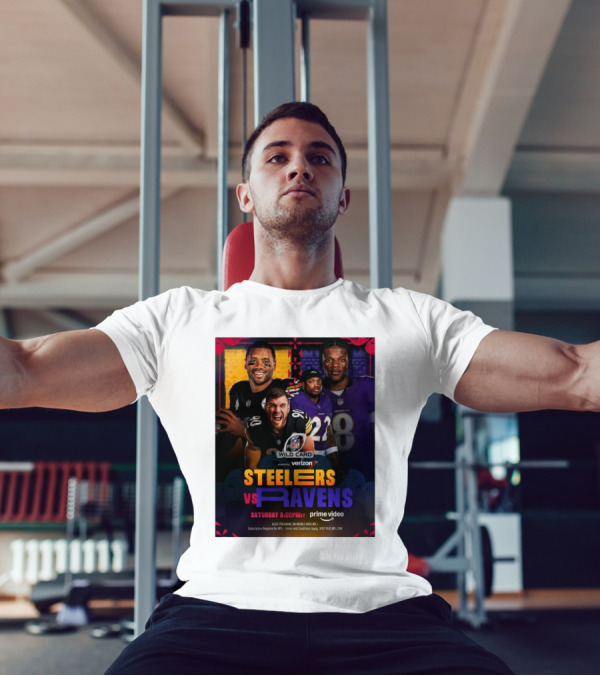 Steelers Vs Ravens AFC North NFL Wild Card Weekend Saturday 8PM Prime Video T-Shirt