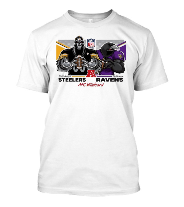 Pittsburgh Steelers Vs Baltimore Ravens NFL Playoffs AFC Wildcard Matchups T-Shirt
