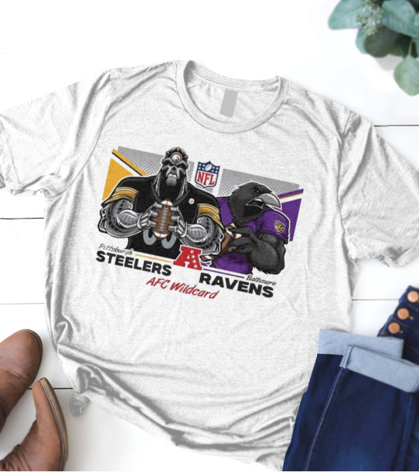 Pittsburgh Steelers Vs Baltimore Ravens NFL Playoffs AFC Wildcard Matchups T-Shirt