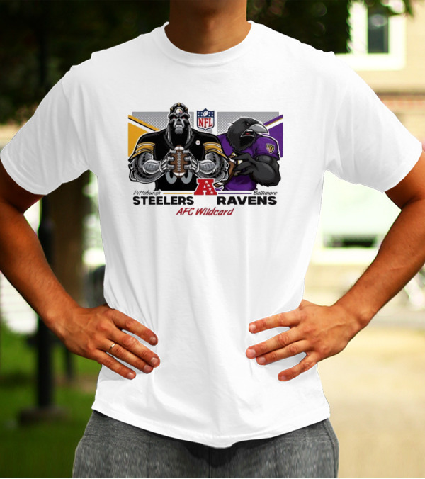 Pittsburgh Steelers Vs Baltimore Ravens NFL Playoffs AFC Wildcard Matchups T-Shirt