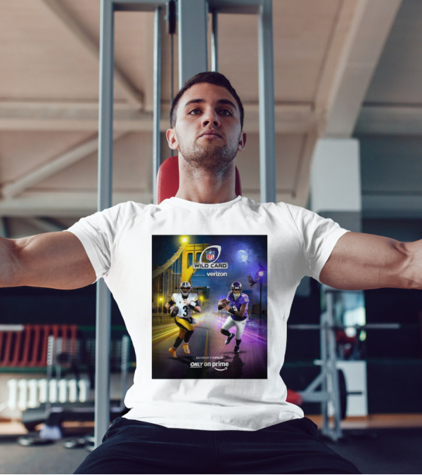 NFL Wild Card Pittsburgh Steelers Vs Baltimore Ravens Saturday 7:30PM ET Only On Prime T-Shirt