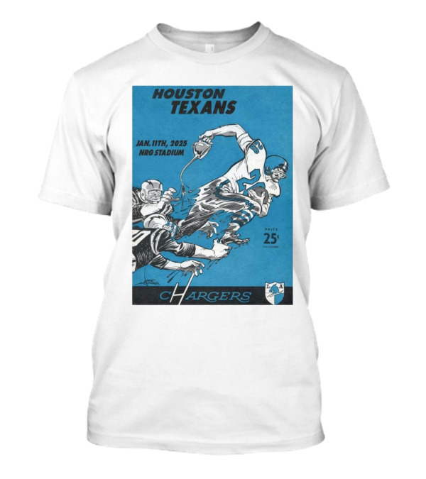 Houston Texans Vs Los Angeles Chargers January 11th 2025 NRG Stadium Vintage 25 Cents T-Shirt
