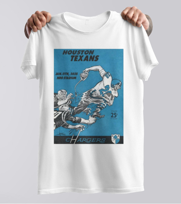 Houston Texans Vs Los Angeles Chargers January 11th 2025 NRG Stadium Vintage 25 Cents T-Shirt