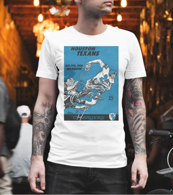 Houston Texans Vs Los Angeles Chargers January 11th 2025 NRG Stadium Vintage 25 Cents T-Shirt