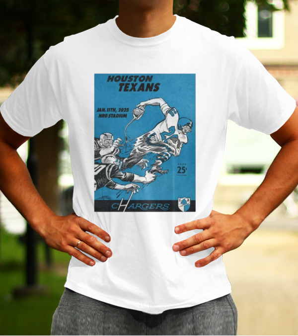 Houston Texans Vs Los Angeles Chargers January 11th 2025 NRG Stadium Vintage 25 Cents T-Shirt