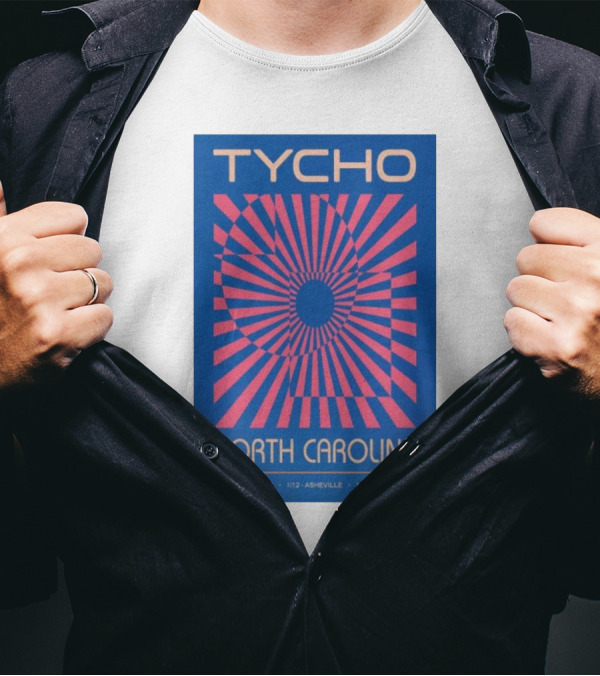 Tycho North Carolina Tour January 11-14 Charlotte Asheville Saxapahaw T-Shirt