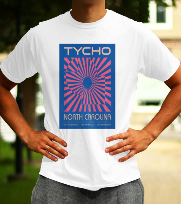 Tycho North Carolina Tour January 11-14 Charlotte Asheville Saxapahaw T-Shirt