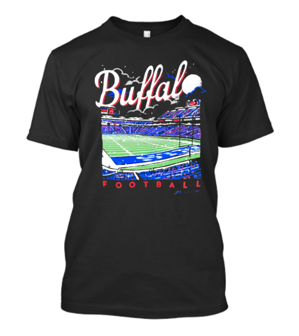 Buffalo Bills Football Night Stadium Scene NFL T-Shirt