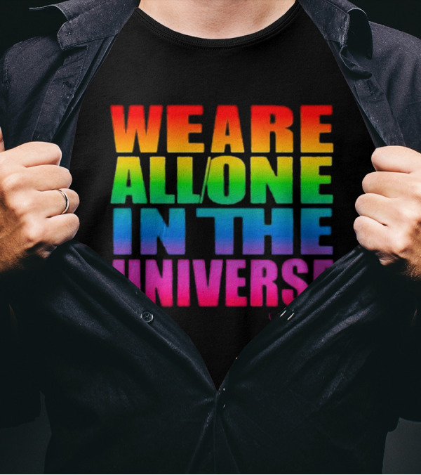 Coldplay We Are All One In The Universe Music Of The Spheres World Tour 2025 Rainbow T-Shirt