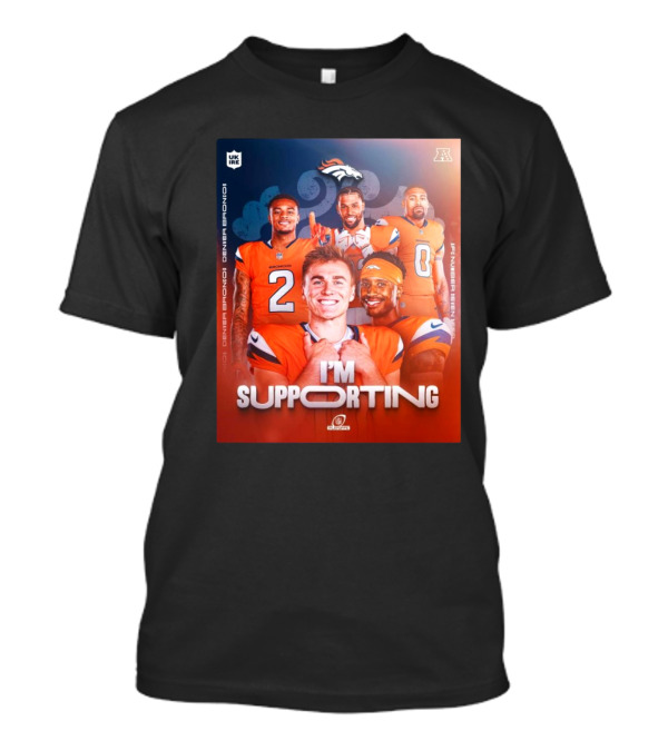 Denver Broncos I'm Supporting AFC Broncos Country Let's Ride NFL Playoffs Number Seven Seed T-Shirt