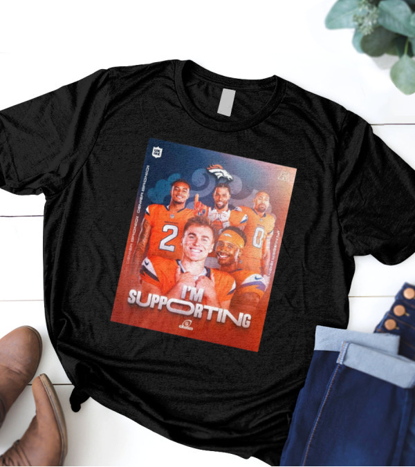 Denver Broncos I'm Supporting AFC Broncos Country Let's Ride NFL Playoffs Number Seven Seed T-Shirt