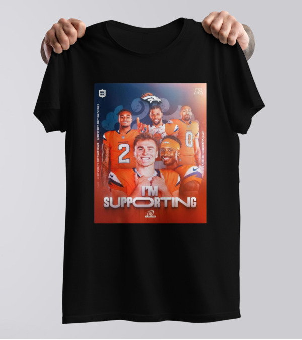Denver Broncos I'm Supporting AFC Broncos Country Let's Ride NFL Playoffs Number Seven Seed T-Shirt
