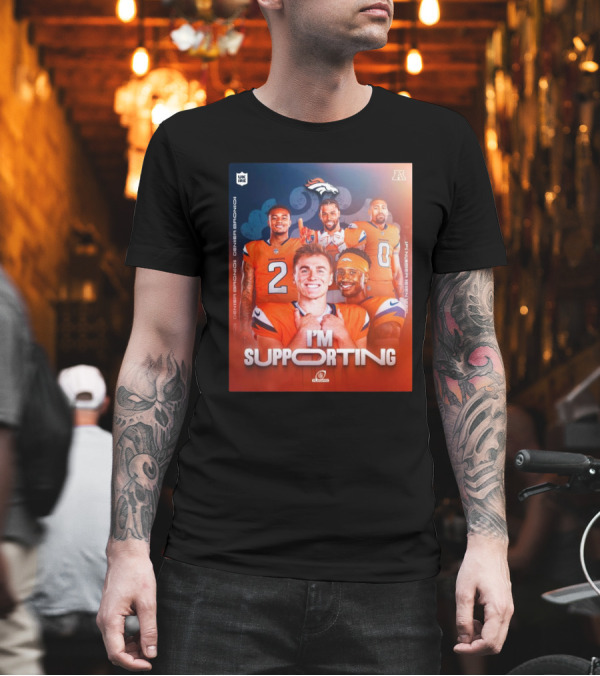 Denver Broncos I'm Supporting AFC Broncos Country Let's Ride NFL Playoffs Number Seven Seed T-Shirt
