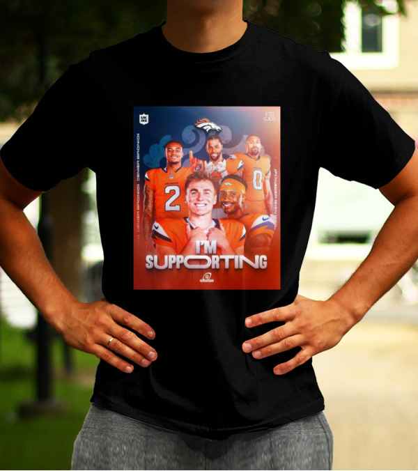 Denver Broncos I'm Supporting AFC Broncos Country Let's Ride NFL Playoffs Number Seven Seed T-Shirt