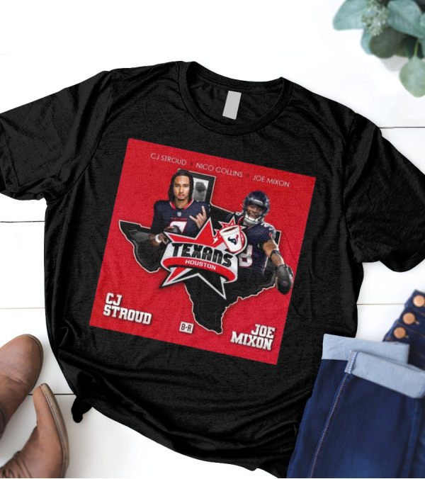 Houston Texans NFL CJ Stroud Joe Mixon Texas Iconography T-Shirt