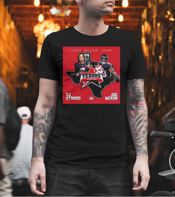 Houston Texans NFL CJ Stroud Joe Mixon Texas Iconography T-Shirt