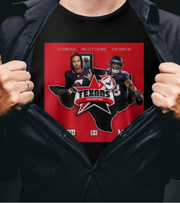 Houston Texans NFL CJ Stroud Joe Mixon Texas Iconography T-Shirt