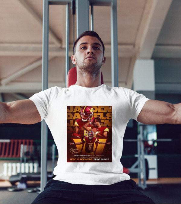 Jayden Daniels Washington Commanders First Rookie QB In NFL History Zero Turnovers Zero Punts T-Shirt