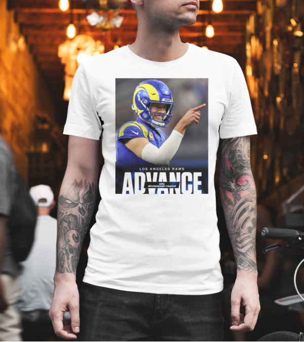Los Angeles Rams Advance NFC Divisional Round Face Jalen Hurts Eagles Philly T-Shirt