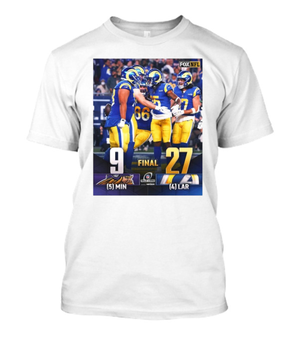 Minnesota Vikings Vs Los Angeles Rams Final Score 9-27 NFL Wild Card To Divisional Round Fox NFL T-Shirt