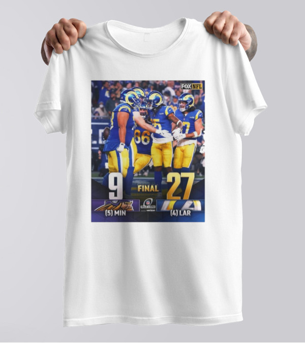 Minnesota Vikings Vs Los Angeles Rams Final Score 9-27 NFL Wild Card To Divisional Round Fox NFL T-Shirt