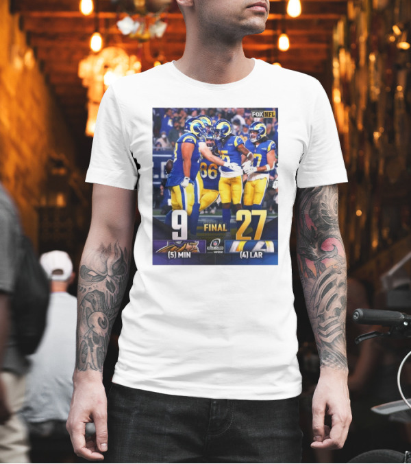 Minnesota Vikings Vs Los Angeles Rams Final Score 9-27 NFL Wild Card To Divisional Round Fox NFL T-Shirt