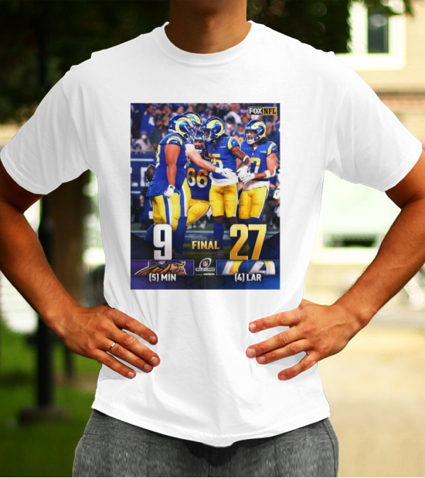 Minnesota Vikings Vs Los Angeles Rams Final Score 9-27 NFL Wild Card To Divisional Round Fox NFL T-Shirt