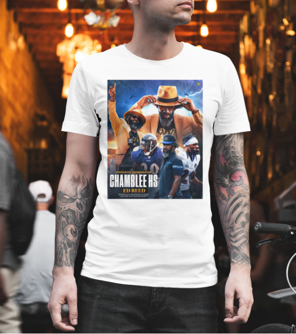 Offensive Coordinator Chamblee HS Ed Reed Pro Football Hall Of Fame NFL T-Shirt