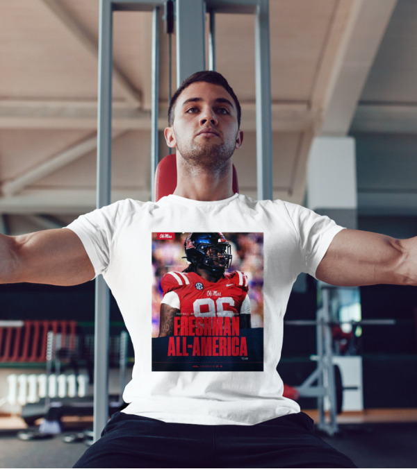 Ole Miss Rebels Jamarious Brown Freshman All-America Football Writers Association Team T-Shirt