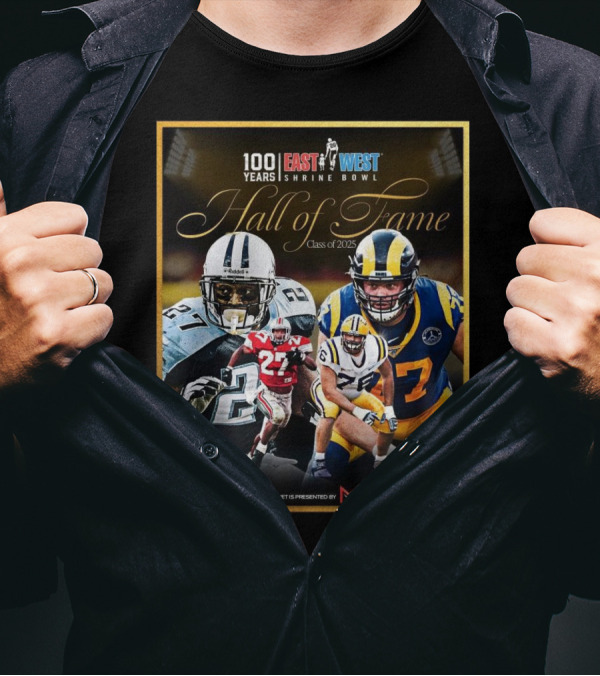 Ohio State Eddie George LSU Andrew Whitworth East West Shrine Bowl Hall Of Fame Class Of 2025 T-Shirt