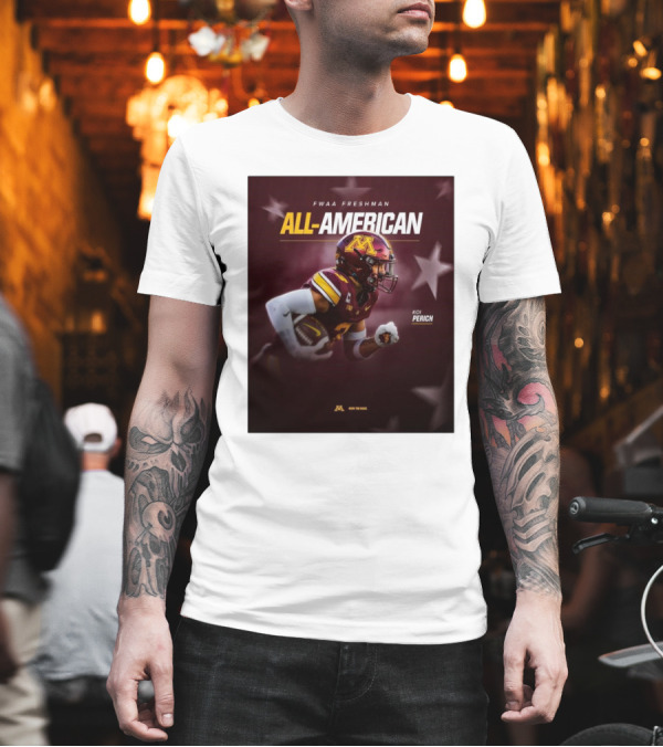 FWAA Freshman All-American Koi Perich Minnesota Golden Gophers Row The Boat T-Shirt